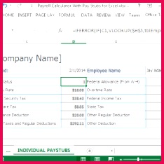 Payroll Calculator With Pay Stubs For Excel Payroll Excel Spreadsheet
