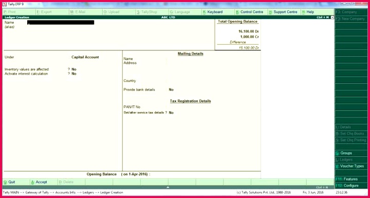 Printable Bank Ledger Sheets Create Bank Account Ledger In Tally Erp 9 Bank Od Bankocc
