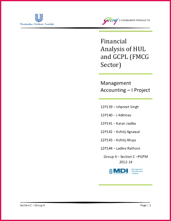 Financial Analysis of HUL