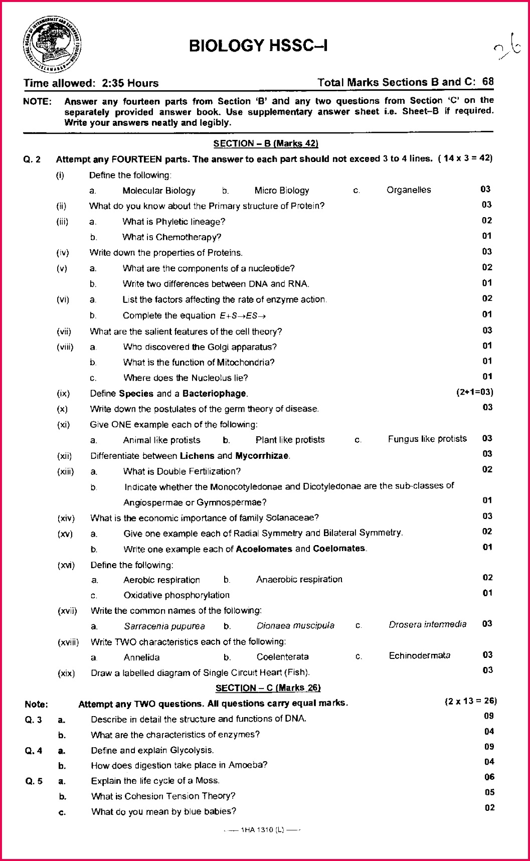 202 biology paper 1 questions Model Paper Hodder Education
