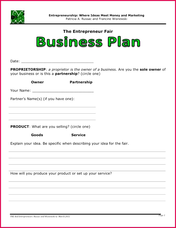 Simple Business Plan Template 4