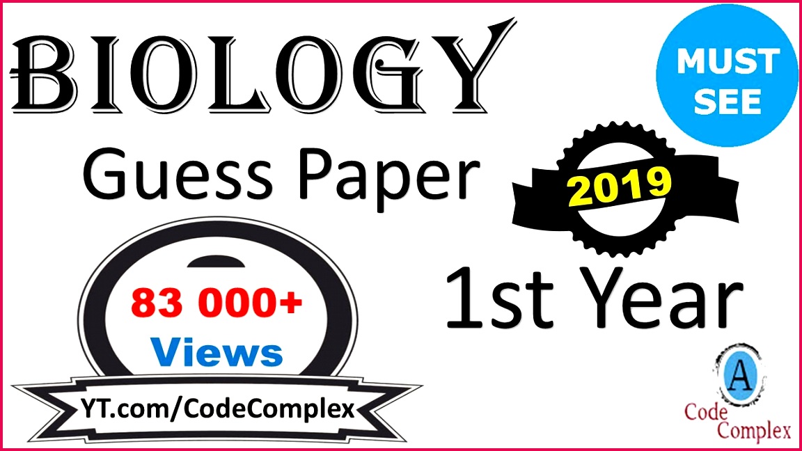 Guess Paper Biology 2018 1st year guess paper 2018 1st year Biology Guess Paper 2018