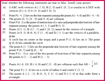 important questions class 10 maths chapter 7 coordinate geometry 2