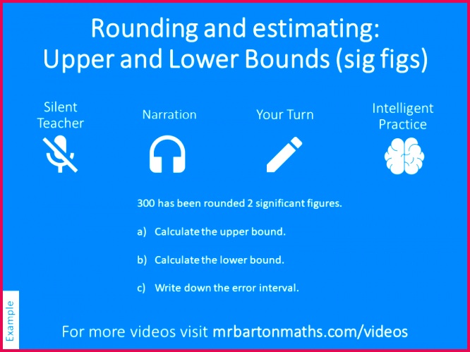 Upper and lower bounds with significant figures