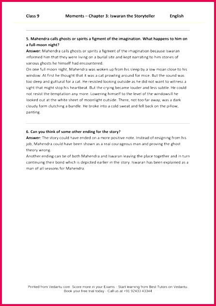 NCERT Solutions for Class 9 English Moments Chapter 3 Iswaran The 446631 NCERT Solutions for Class 9 English Moments Chapter 3 Iswaran The Storyteller
