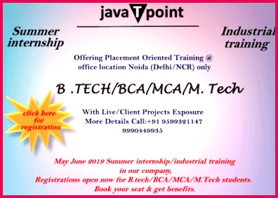 JavaTpoint offers line Training and Winter Training on Java Blockchain Machine Learning Meanstack Artifical Intelligence Kotlin Cloud puting