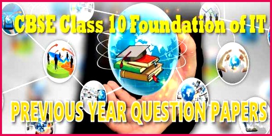 CBSE Previous Year Question Paper Foundation IT
