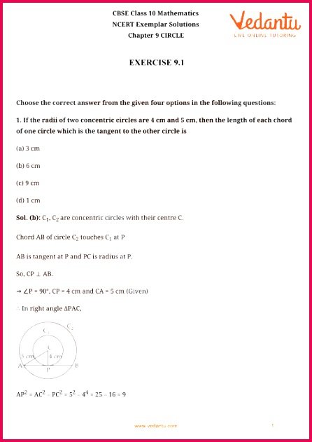 NCERT Exemplar for Class 10 Maths Chapter 9 Circles Book Solutions 631446 1