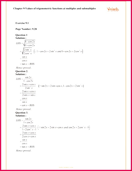 RD Sharma Class 11 Solutions Chapter 9 part 1