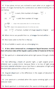 Free Notes on Ray Optics IIT JEE Read all the Important points and Conceptual Physics