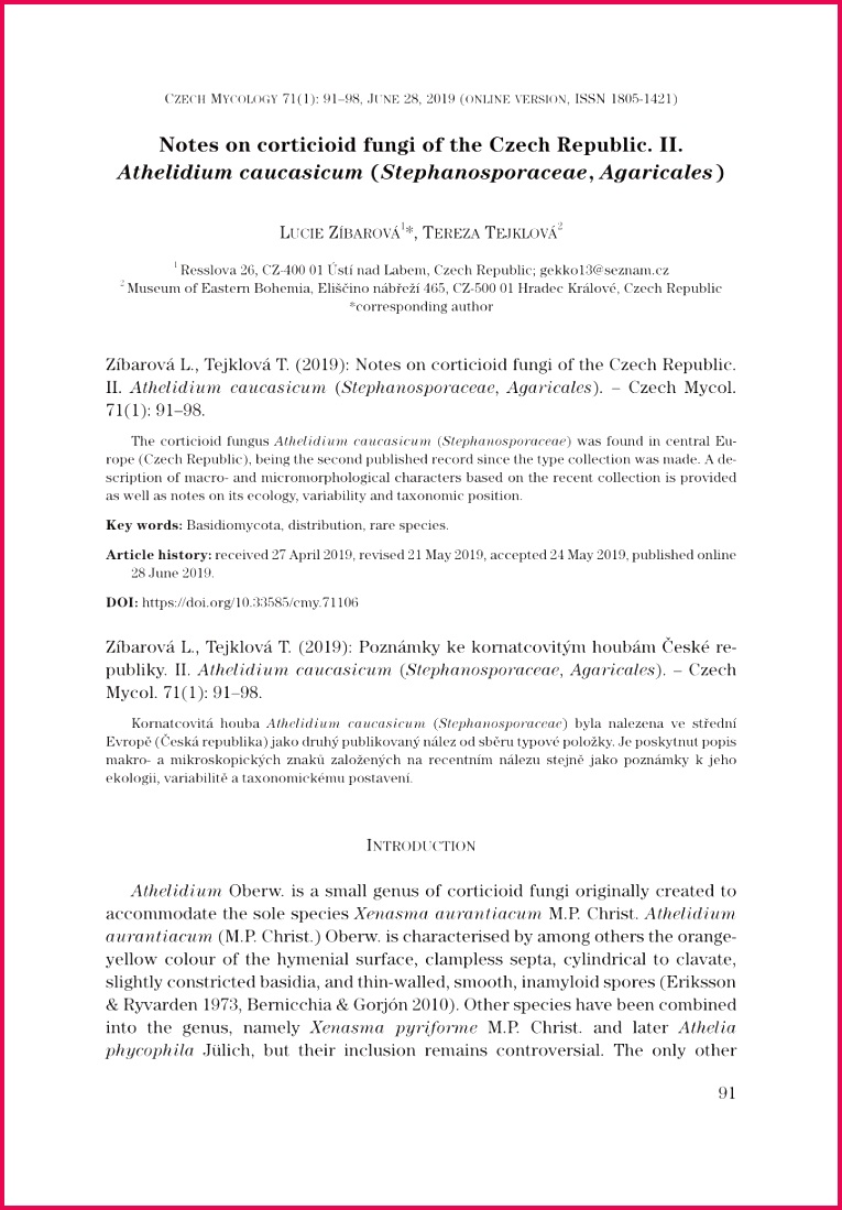 Myriococcum revisited a revision of an overlooked fungal genus dÅej Koukol