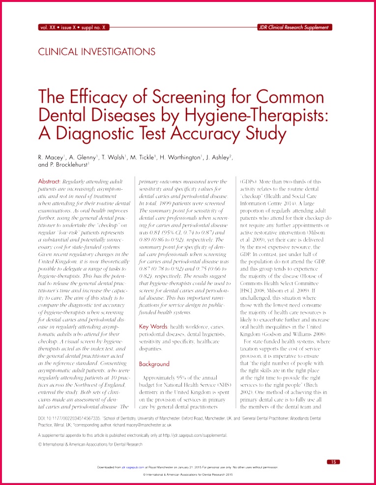 PDF Benefits and risks of direct access to treatment by dental care professionals