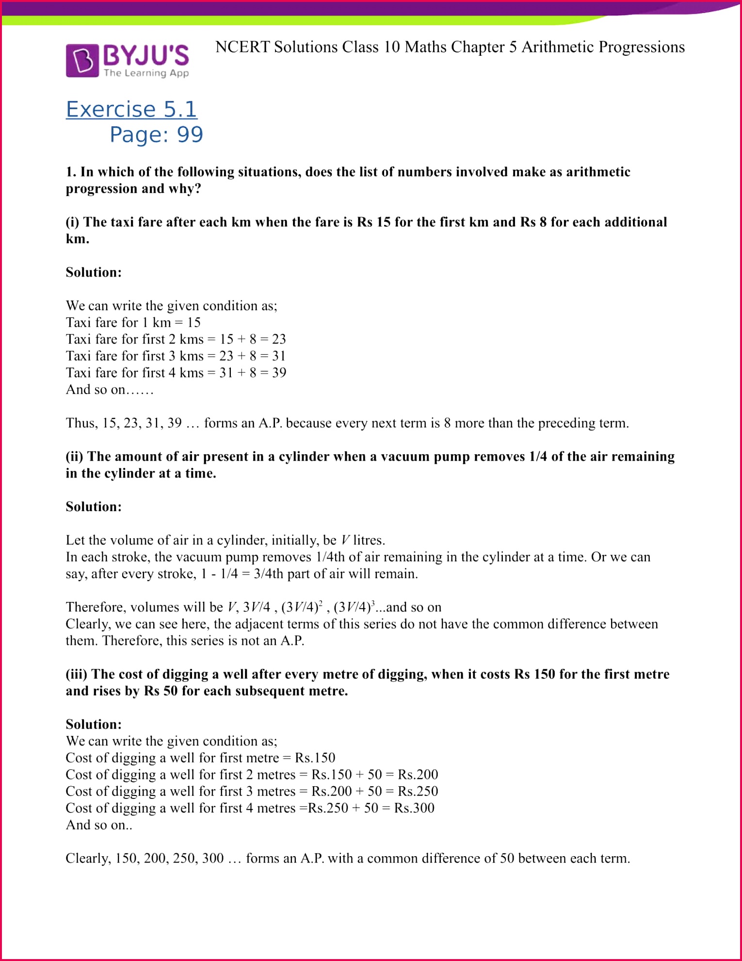 Access Answers of Maths NCERT solutions for class 10 Chapter 5