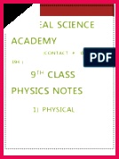 plete Notes on 9th Physics by Asif Rasheed