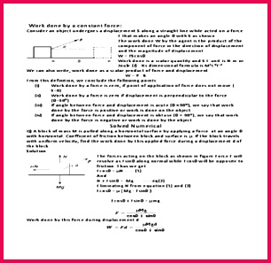 WORK PHYSICS NOTES WITH SOLVED NUMERICALS CLASS12