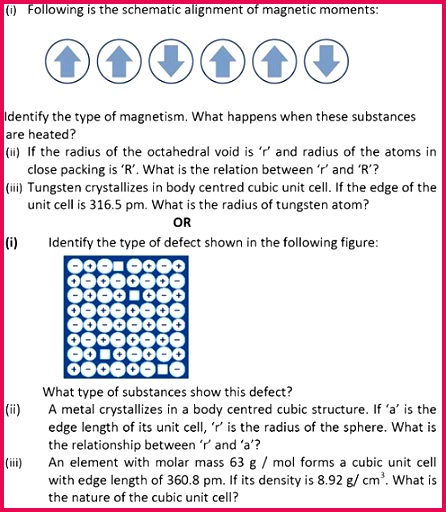 CBSE Class 12 Chemistry Sample Paper 2018 Question number 26