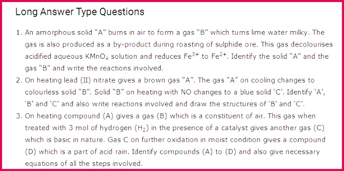 P block elements class 12 important questions