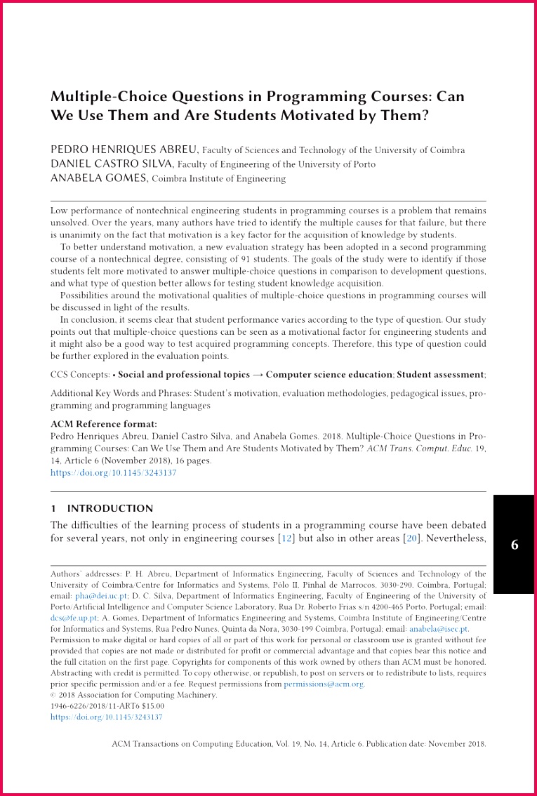 PDF Types of assessing student programming knowledge 7651134 PDF Types of assessing student programming knowledge