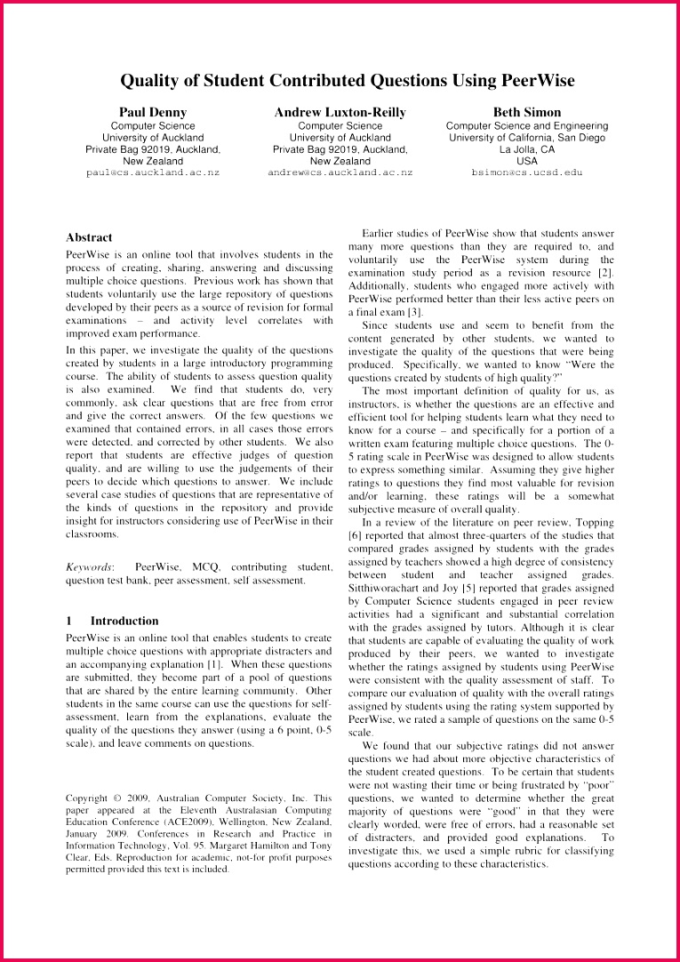 PDF The quality of a PeerWise MCQ repository 7651082 PDF The quality of a PeerWise MCQ repository