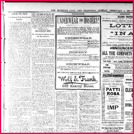 The morning call San Francisco [Calif ] 1878 1895 February 01 1891 Page 7 Image 7 Chronicling America Library of Congress
