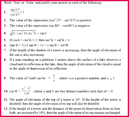 important questions class 10 maths chapter 8 introduction trigonometry 1