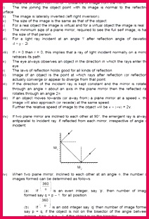 CBSE Class 12 Physics Notes Ray Optics Characteristics of Reflection by a Plane Mirror