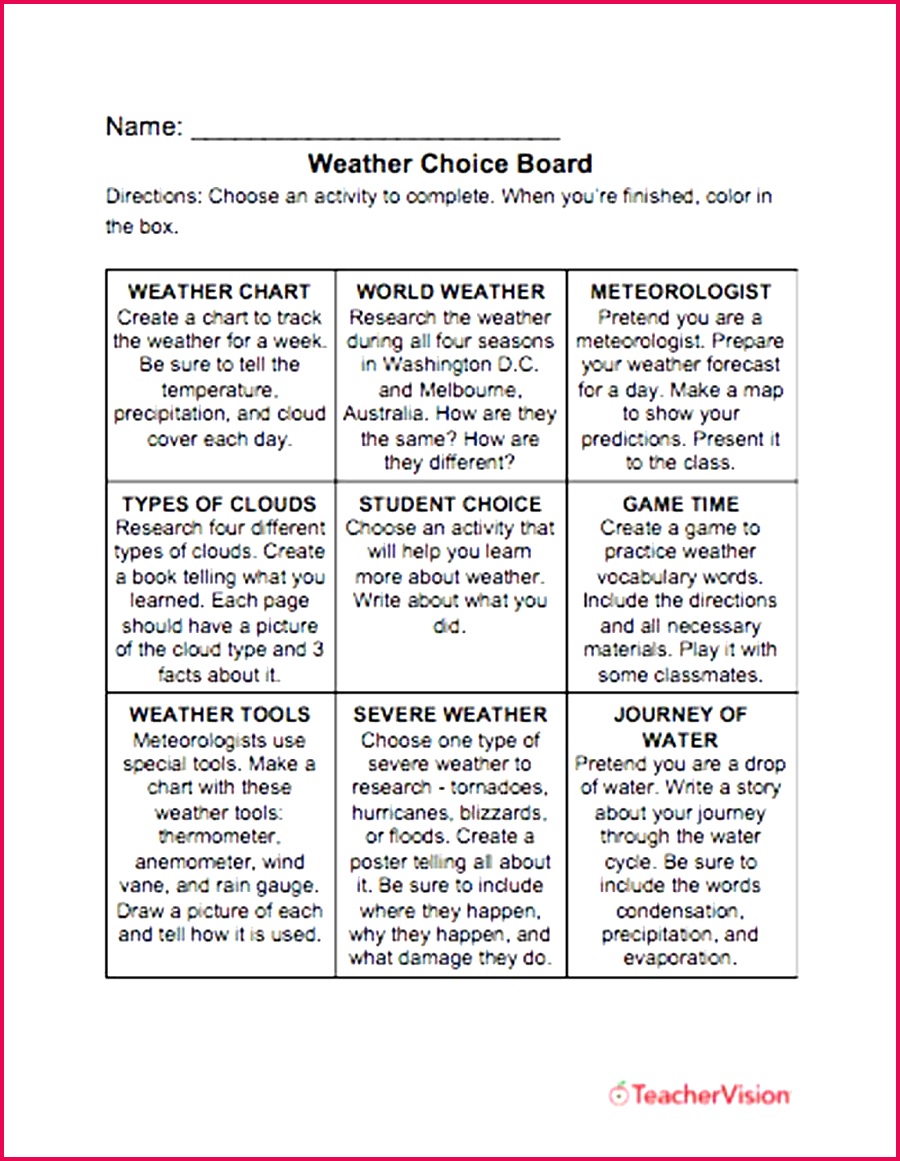 Graphic Organizers for Teachers Grades K 12 TeacherVision 1161900 activities to support students to learn about weather