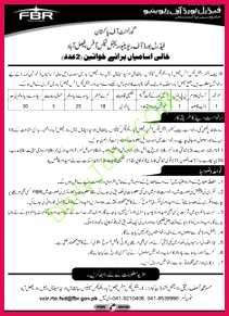 Federal Board of Revenue FBR Regional In e Tax fice Faisalabad Naib Qasid Jobs March 2019 Published