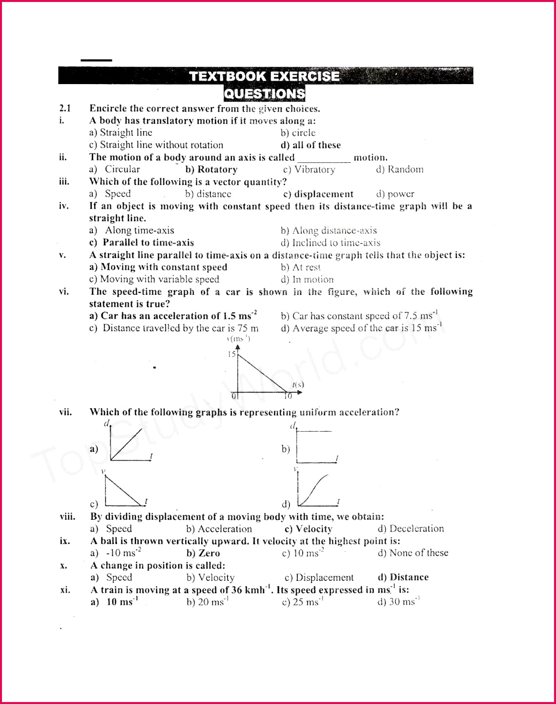 KIPS SOLVED NUMERICALS OF KINEMATICS FOR 9TH CLASS PHYSICS