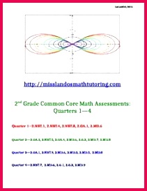 2ND GRADE mon Core Math Assessments Qrtrs 1 4 [ANSWER KEYS INCLUDED]