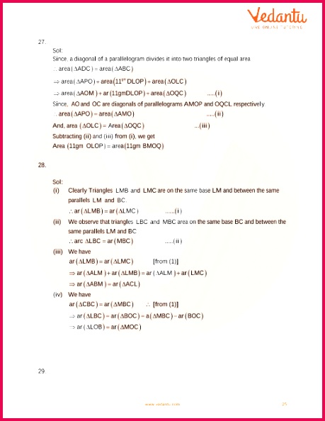 RD Sharma Class 9 Maths Solutions Chapter 15 Areas of Parallelograms and Triangles