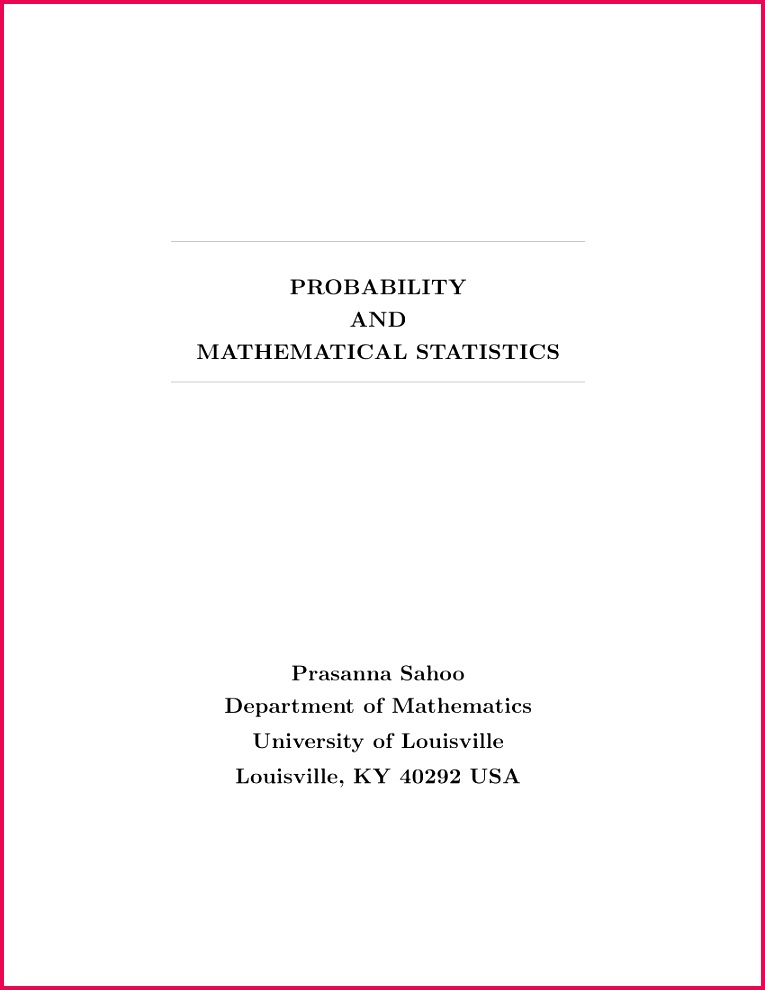 PDF Probability and Mathematical Statistics 765990 PDF Probability and Mathematical Statistics