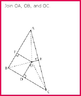 Ans i Applying Pythagoras theorem in triangle mathrm AOF we obtain mathrm OA 2=mathrm OF 2 mathrm AF 2 Similarly