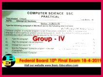 Practical Paper puter Science Federal Board of Intermediate & Seconda