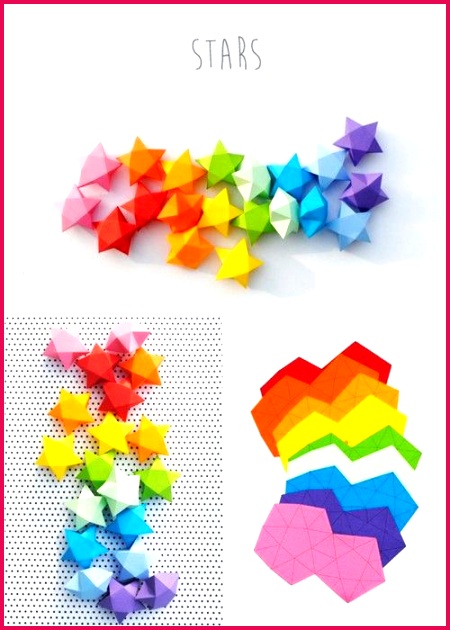 DIY Cut and Fold Lucky Paper Stars Tutorial and Template from minieco here
