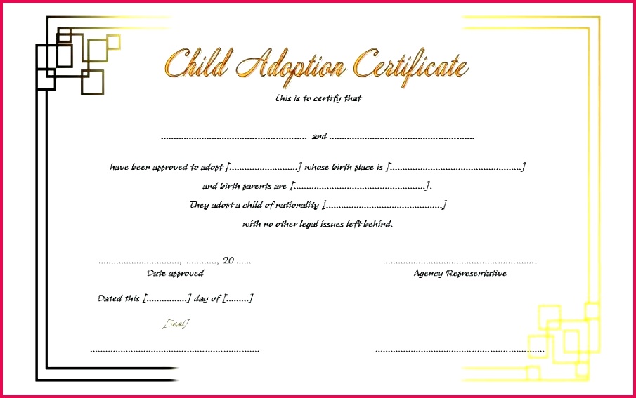 dog adoption papers certificate template form