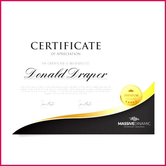 Modern appreciation certificate template Vector 563563 modern appreciation certificate template 1361 1335