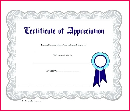 certificate of appreciation certificates templates free in template word appreci