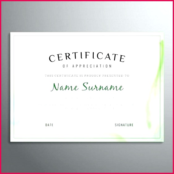 green certificate of appreciation template free vector sample wording
