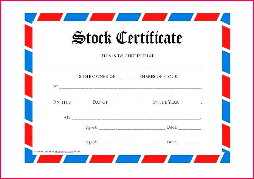 free stock certificate template share australia