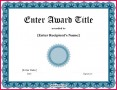 5 Award Certificate Template for Microsoft Word