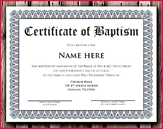 certificate template for word baptism editable memorative selecting free c