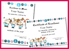 music certificate 7