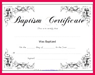 free printable baptism certificates