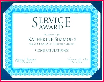 employee certificate templates free award template recognition of design service years