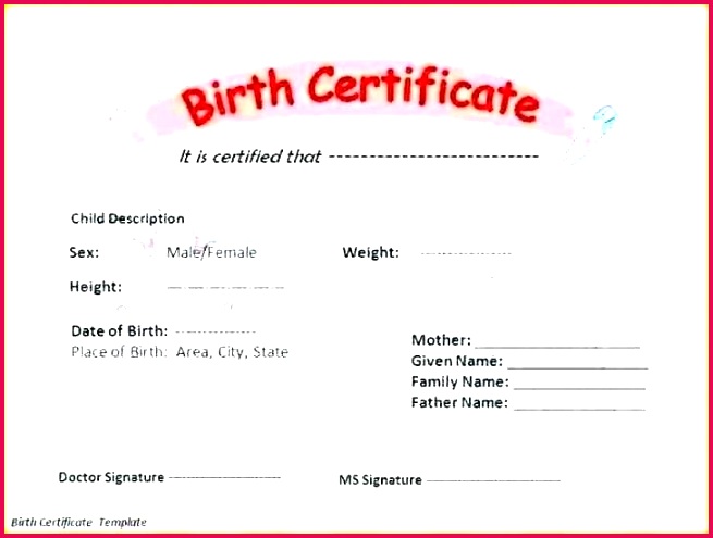 birth certificate template free official templates picture medium uk for word