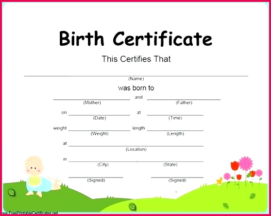 birth certificate template free word format intended for pictures of blank certificates