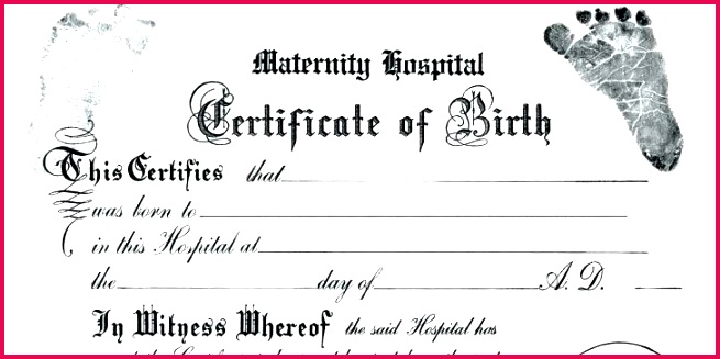 birth certificate template document templates blank printable girl c header