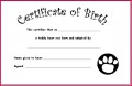 3 Blank Puppy Birth Certificate Template