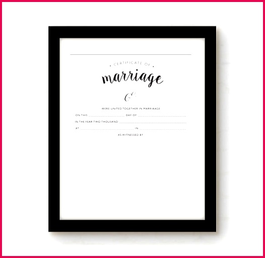 Blank Marriage Certificate Template Download
